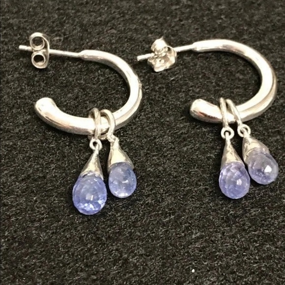Jewelry - LucyQ Tamzanite” drop Earrings 9.25 Sterling Silver